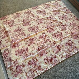 Elegant french toile de jouy Bordeaux Fabric/ table cloth in Cream and Burgundy
